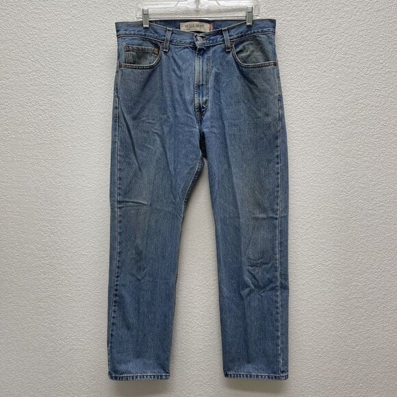 Levi's 505 Men's Size 36X30 Regular Fit Straight Leg Denim Blue Jeans Pants - Picture 1 of 12